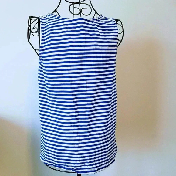 Gap Tank Top Small Women's Nautical Blue Stripe - Picture 2 of 3